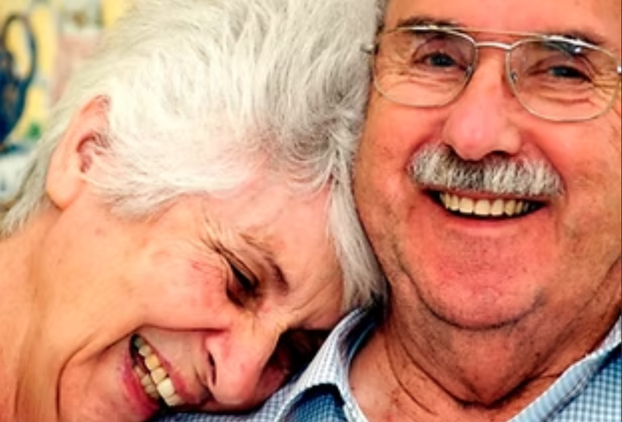 Happy elderly couple enjoying time together